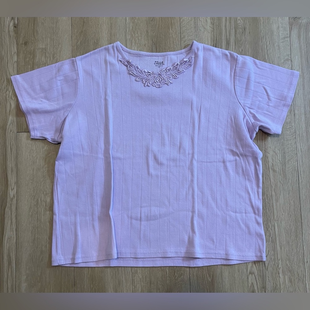 Falls Creek Pink Boxy Embellished T-Shirt